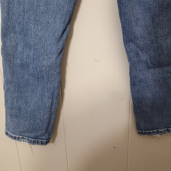 Mica Los Angeles Jeans Womens Blue Distressed Slim Straight High Rise Size 24 - Picture 9 of 11